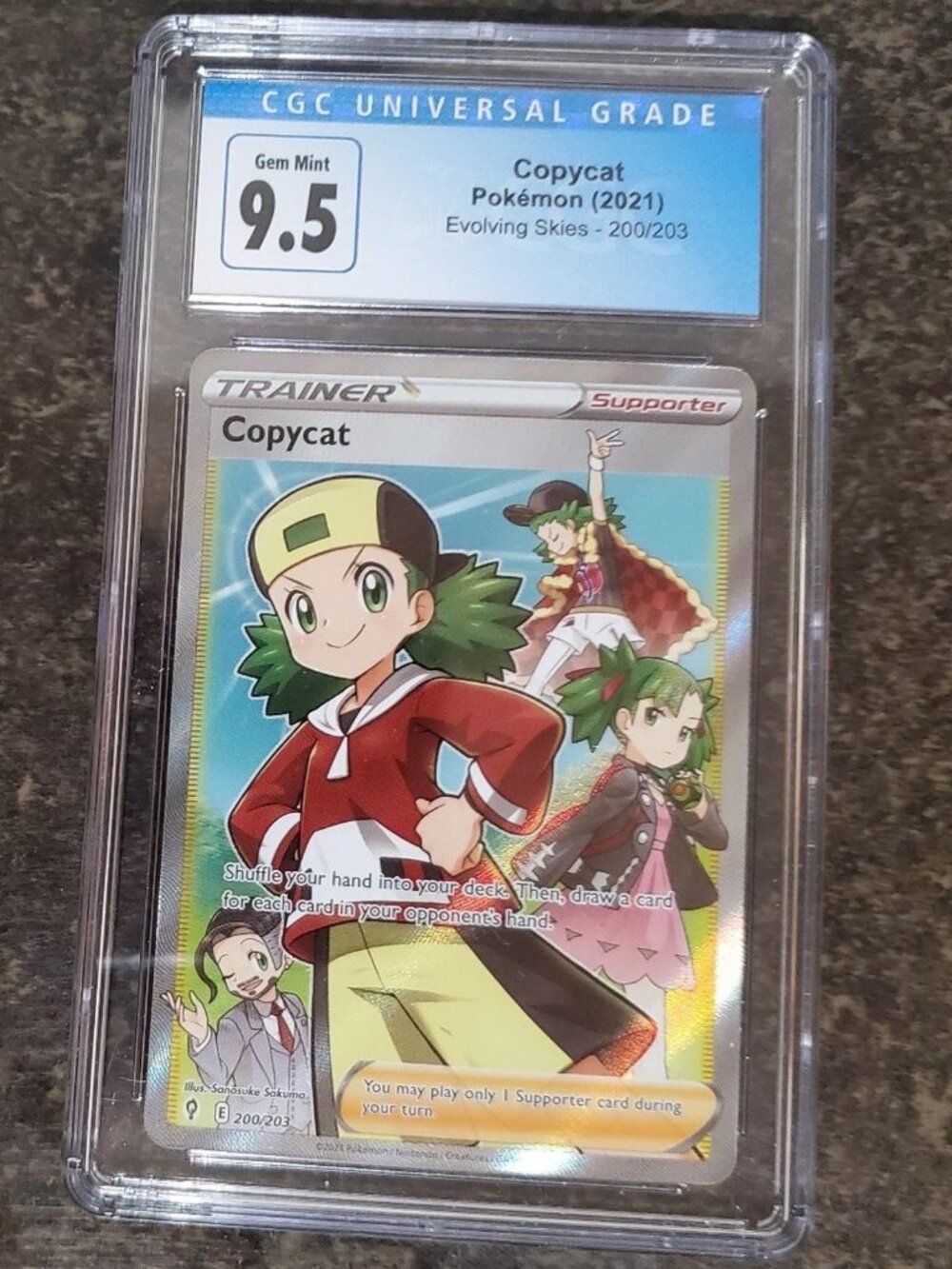Pokemon Copycat Full Art Evolving Skies CGC Gen Mint 9.5